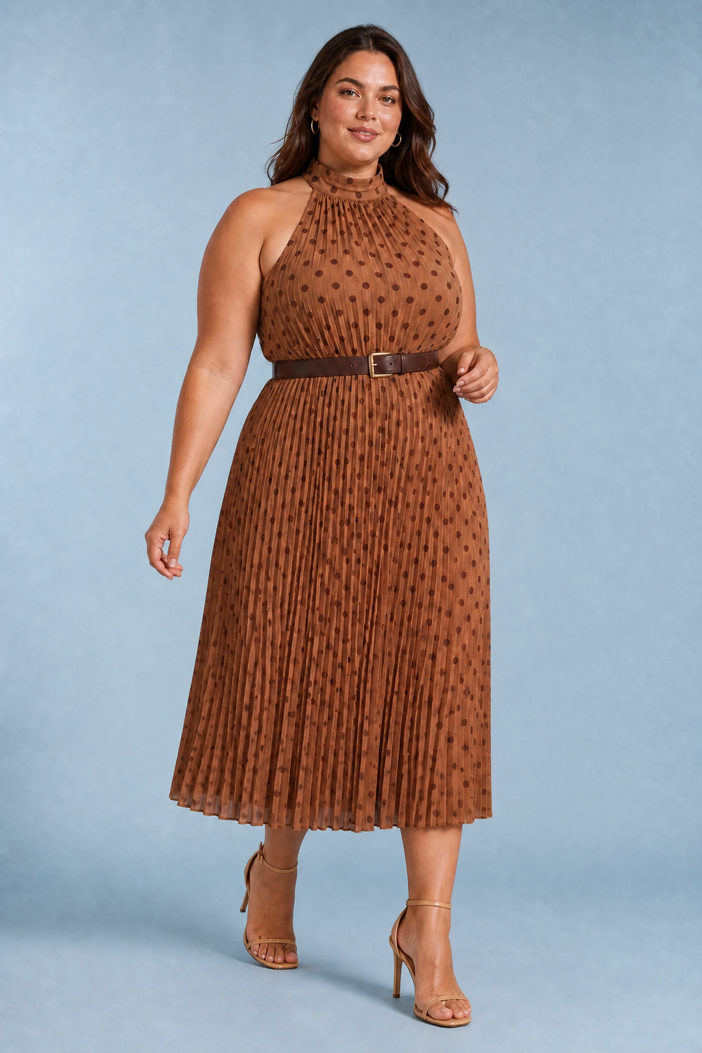 Weiterleitung Rückenfreies Polka-Dot-Kleid