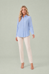 Fließbluse mit Umlegekragen