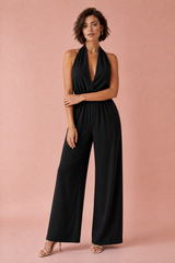 Halterneck-Jumpsuit mit freiem Rücken