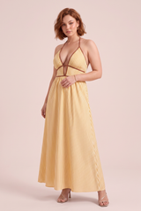 Rückenfreies langes Halterkleid