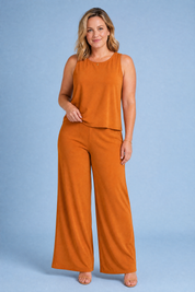Ensemble fluide pantalon large | Porté sur une autre silhouette | Lounelle Paris