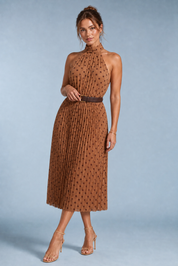Weiterleitung Rückenfreies Polka-Dot-Kleid