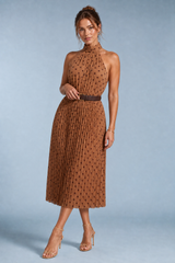 Weiterleitung Rückenfreies Polka-Dot-Kleid