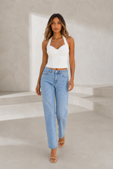 Crop top corset licou décolleté en cœur
