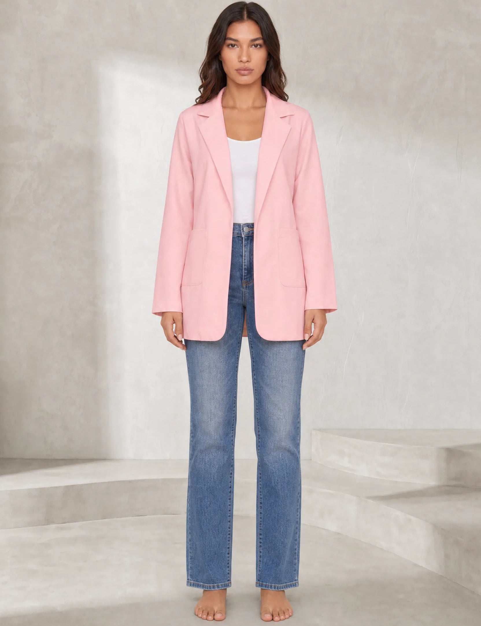 Blazer ajusté à col tailleur | Lounelle Paris