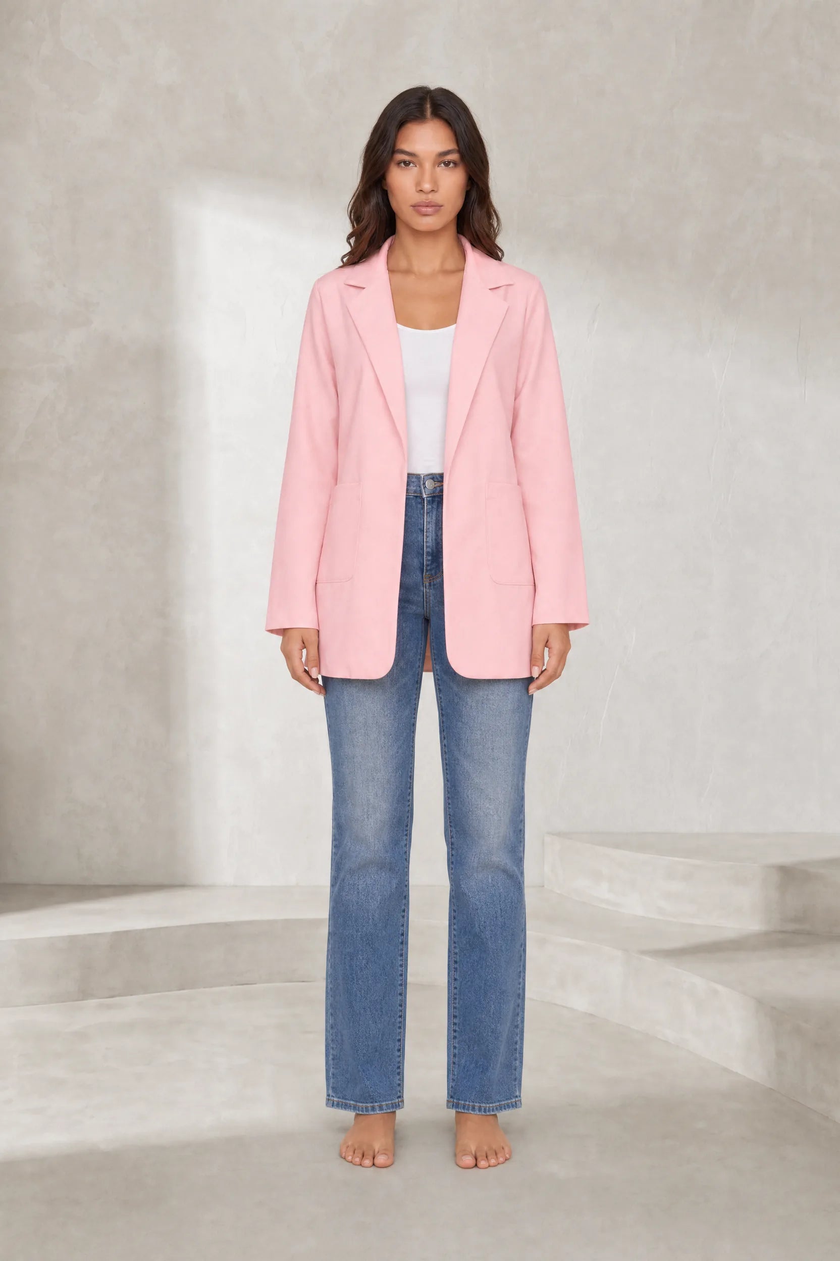 Blazer ajusté à col tailleur | Lounelle Paris