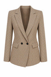 Blazer ajusté motif pied-de-poule | Lounelle Paris