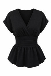 Blouse col V taille cintrée | Lounelle Paris