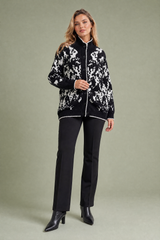 Jacquard-Gilet mit Stehkragen