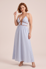 Rückenfreies langes Halterkleid