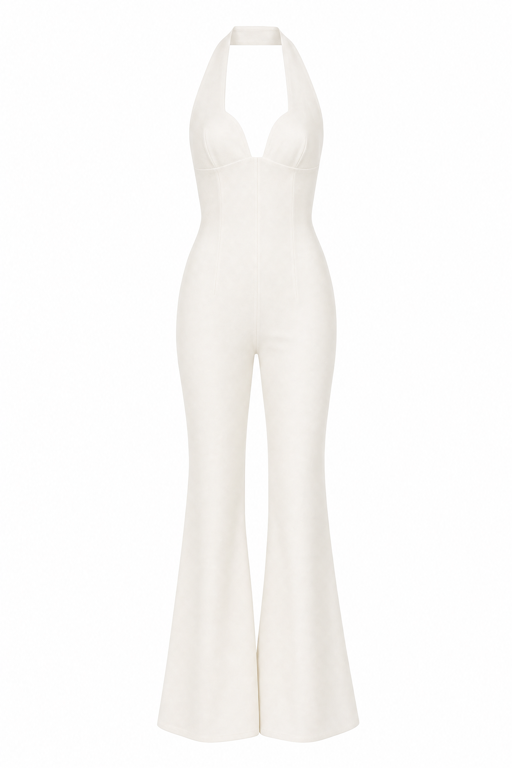 Combinaison blanche évasée dos nu | Lounelle Paris