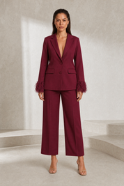 Ensemble tailleur manches plume | Lounelle Paris