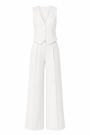 Ensemble gilet col V pantalon large | Lounelle Paris