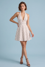Gepunktetes Wickelkleid
