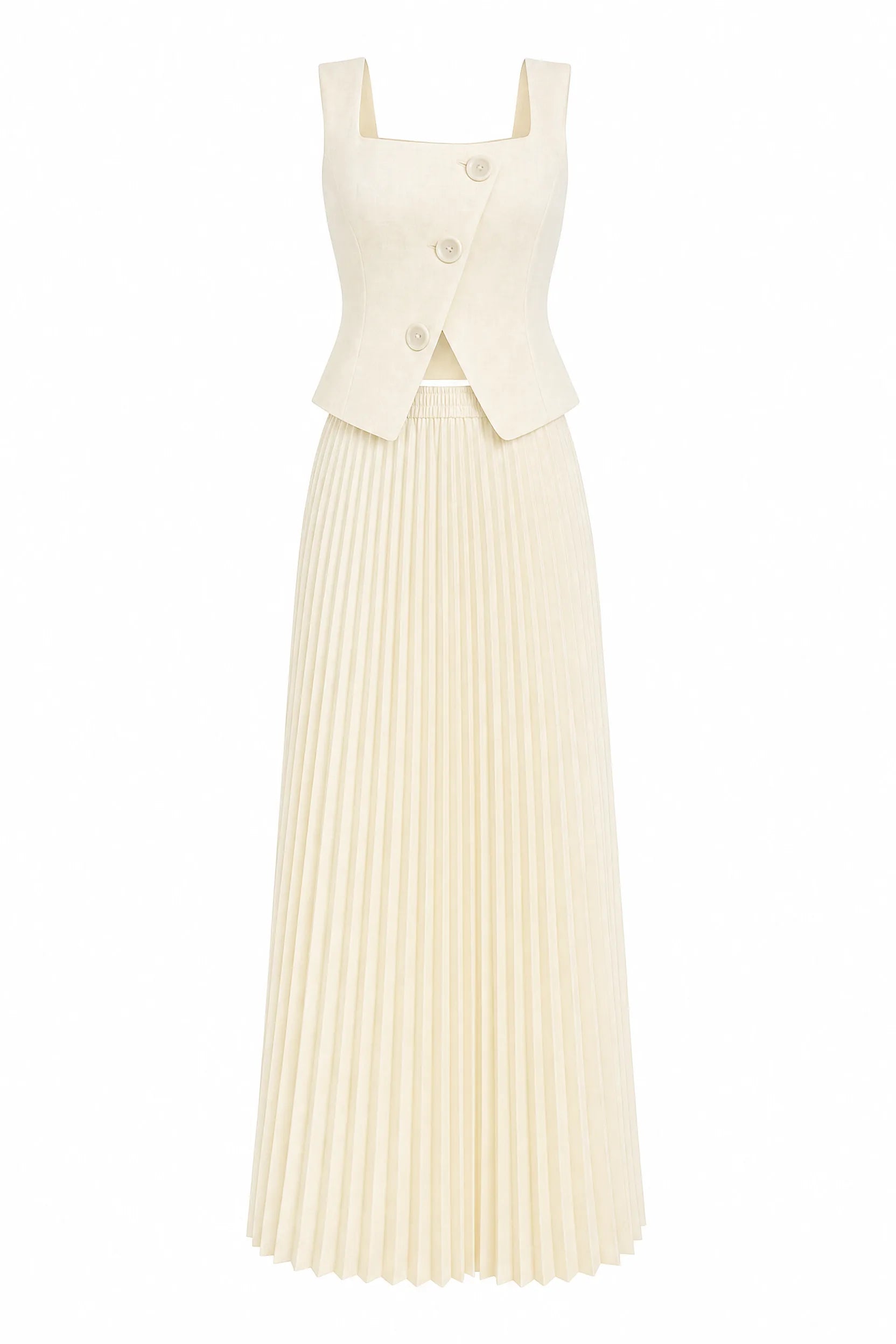 Ensemble abricot encolure carrée | Lounelle Paris