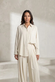 Ensemble crème ample à plis | Lounelle Paris