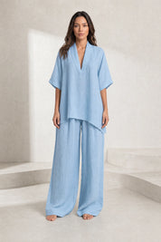 Ensemble pantalon ample col V | Lounelle Paris