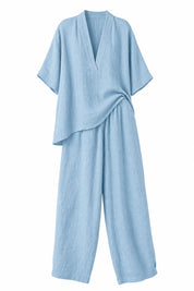 Ensemble pantalon ample col V | Lounelle Paris