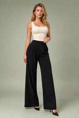 Weite High-Waist Hose