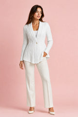 Texturierter Blazer-Gilet, enganliegend geschnitten