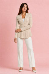 Texturierter Blazer-Gilet, enganliegend geschnitten