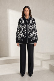 Gilet jacquard col montant | Lounelle Paris