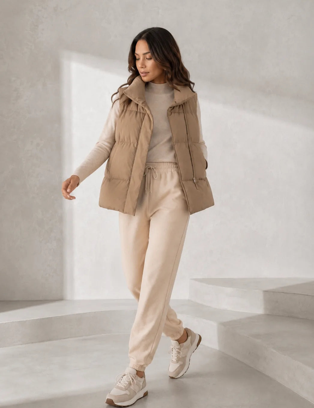 Gilet matelassé court col montant | Lounelle Paris