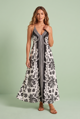 Weißes Trägerkleid, lang