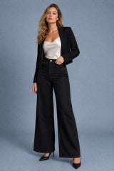Hochtaillierte weite Jeans