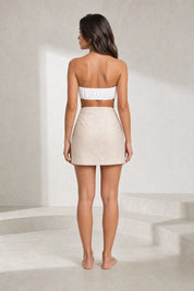 Jupe abricot asymétrique taille haute | Lounelle Paris