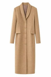 Manteau long cintré à col tailleur | Lounelle Paris