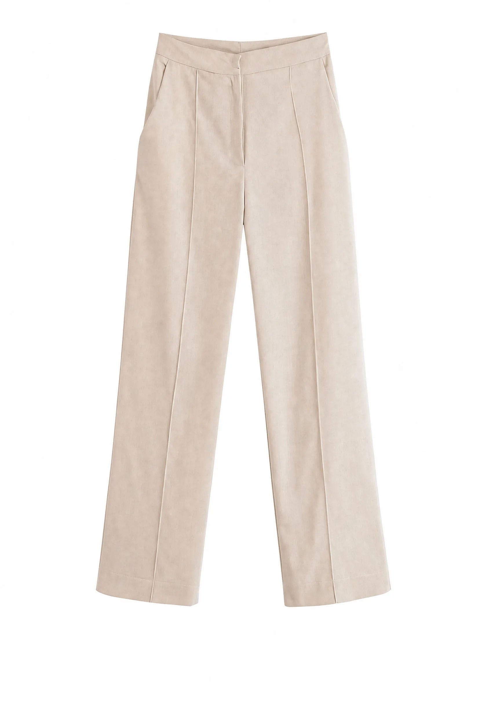 Pantalon abricot plissé taille mi-haute | Lounelle Paris