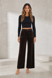 Pantalon café taille haute coupe ample | Lounelle Paris
