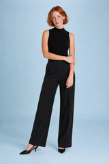Pantalon de tailleur fluide taille haute