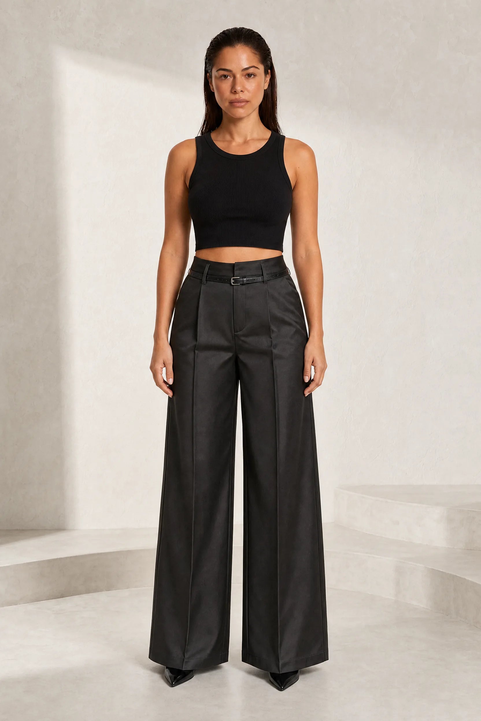 Pantalon large taille haute | Lounelle Paris