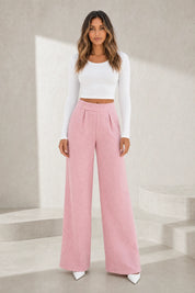 Pantalon large taille haute boutonné | Lounelle Paris