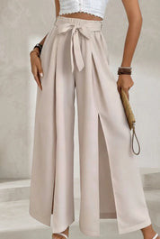 Pantalon large taille haute fendu | Lounelle Paris
