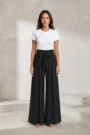 Pantalon large taille haute fendu | Lounelle Paris