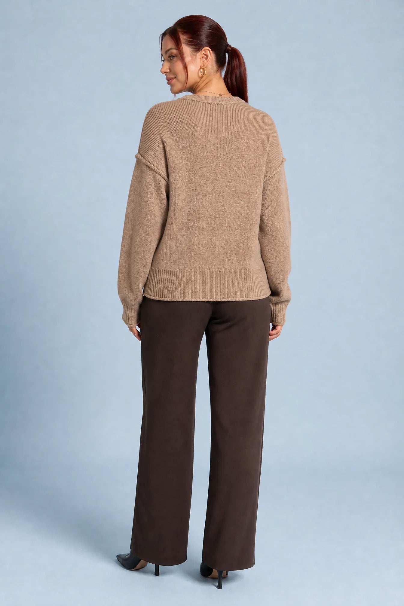 Pull ample à poche poitrine | Vue de dos | Lounelle Paris