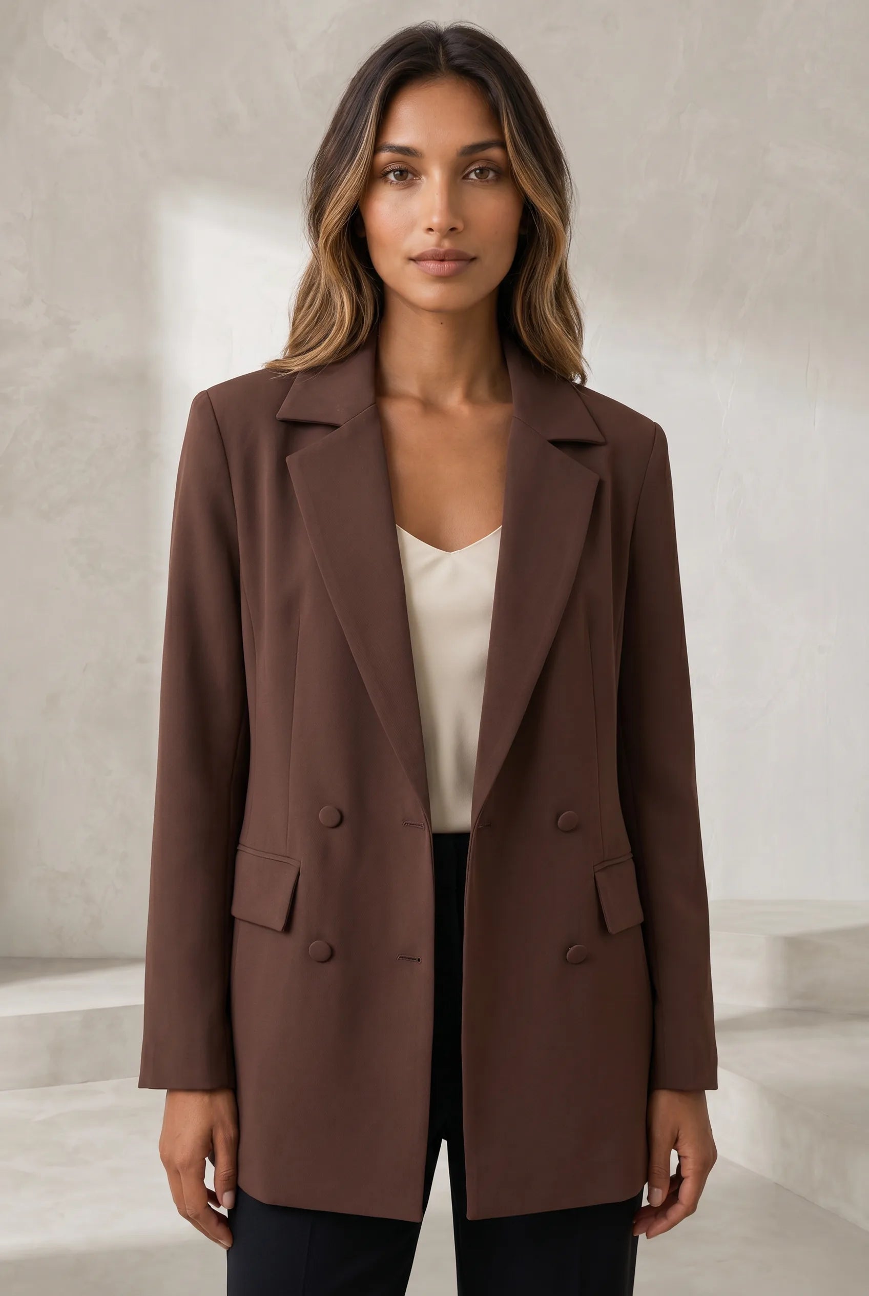 Robe blazer col tailleur double boutonnage | Lounelle Paris