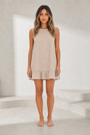 Robe dos noué volantée | Lounelle Paris
