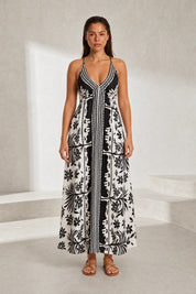 Robe longue blanche à fines bretelles | Lounelle Paris