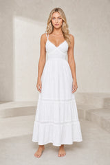 Robe longue blanche dos nu