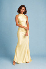 Ärmelloses Halterneck-Kleid mit offenem Rücken