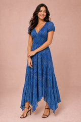 Smock-Blumenkleid lang