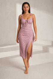Robe midi florale à fente | Lounelle Paris