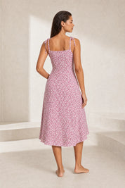 Robe midi florale à fente | Lounelle Paris