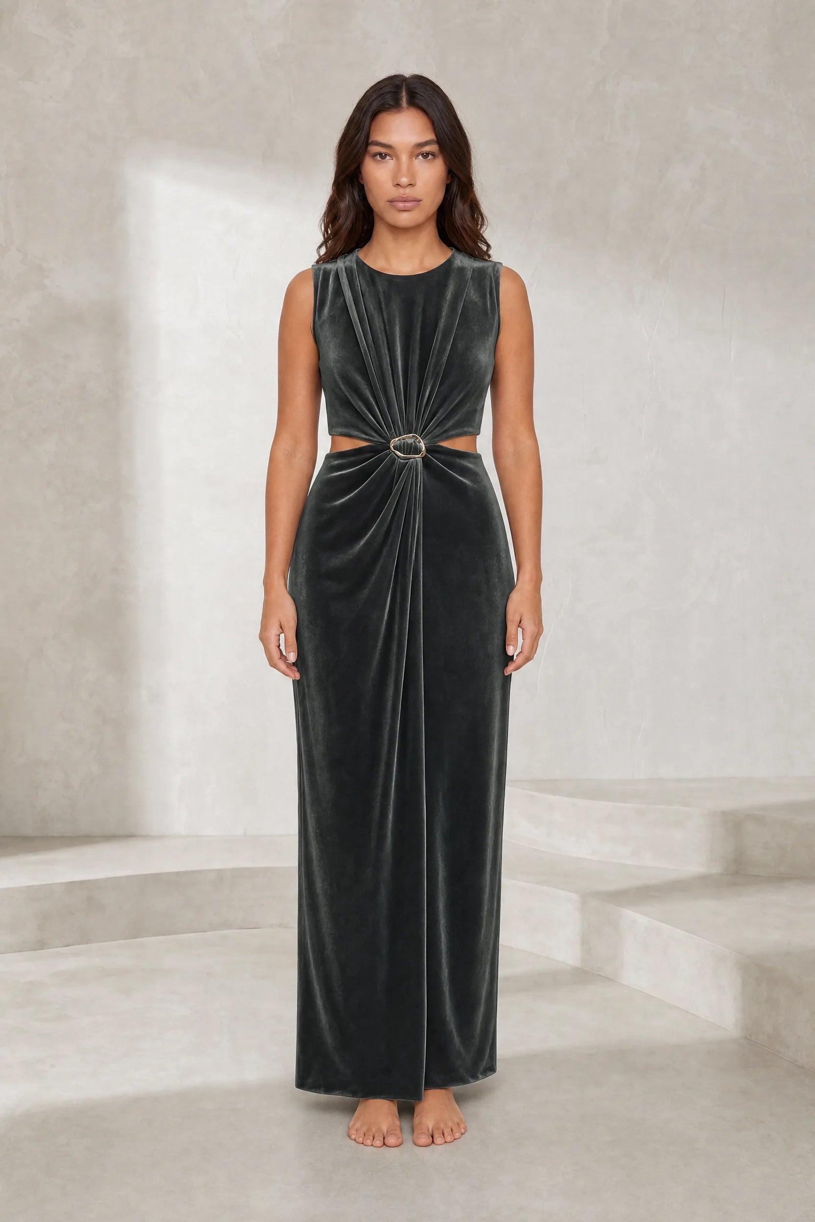 Robe velours sans manches | Lounelle Paris