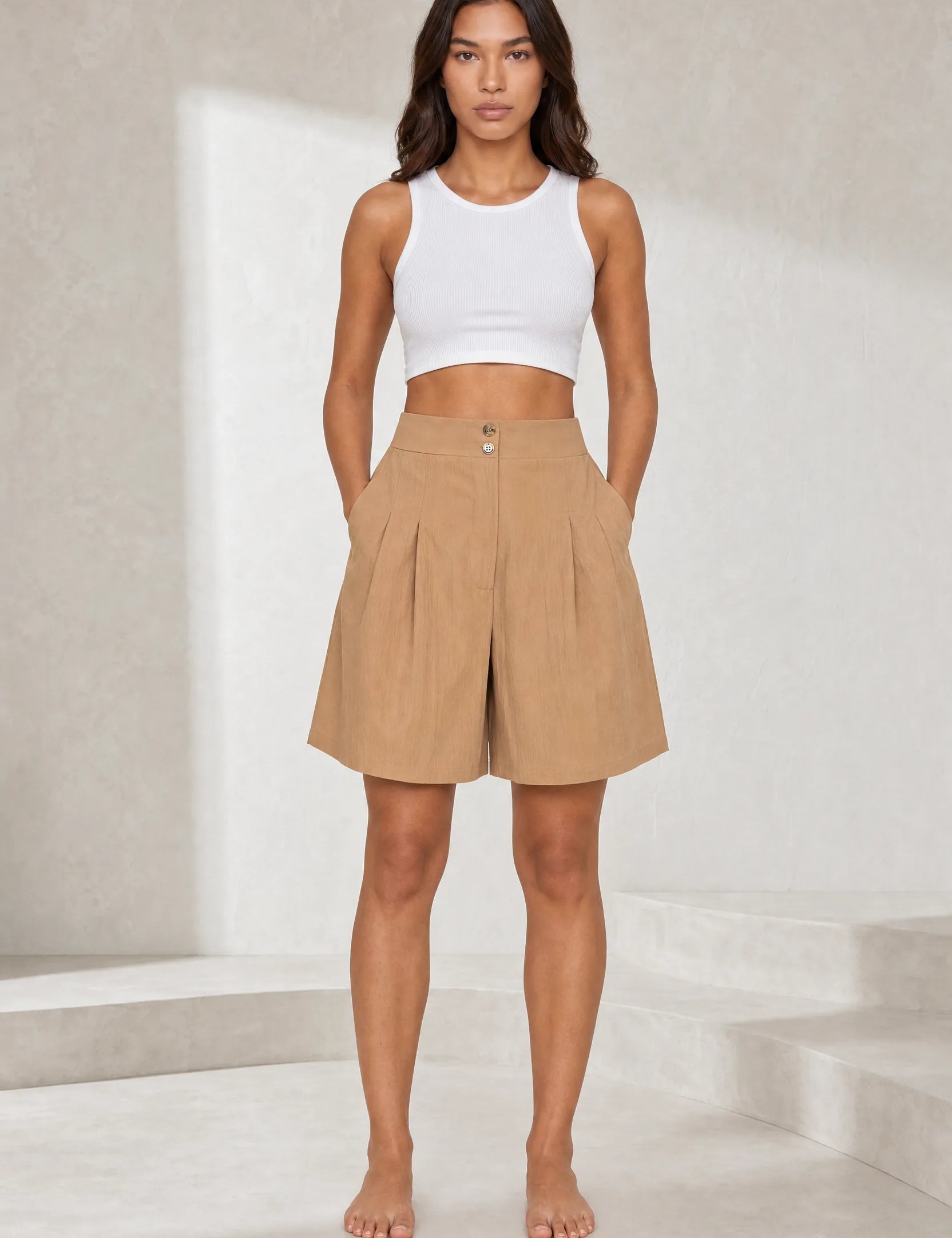 Short plissé taille haute | Lounelle Paris