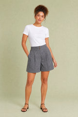 High-Waist Shorts, weite Passform